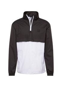 Urban Classics, Herren Jacke 'Stand Up Collar Pull Over Jacket', Schwarz / Weiß