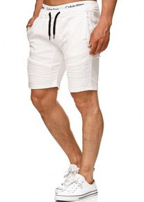 INDICODE JEANS, Herren Shorts 'Ernest', White Denim