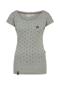 Naketano, Damen Shirt 'Wolle Ankerdizzel', Graumeliert