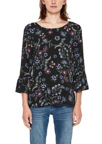 s.Oliver RED LABEL, Damen Bluse, Mischfarben / Schwarz