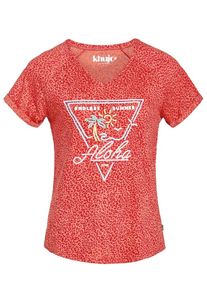 Khujo, Damen T-Shirt 'VIVIANNE', Rotmeliert / Wei&szlig;