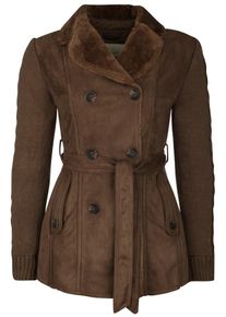 Roosevelt, Damen Kurzmantel mit abnehmbarem G&uuml;rtel, Braun