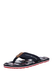 Tommy Hilfiger, Herren Slipper 'HERITAGE FLAG PRINT BEACH SANDAL', Navy