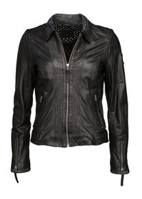 Mustang, Damen Lederjacke 'Catalina', Schwarz / Black Denim