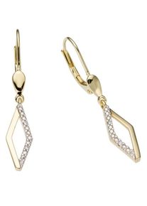 Firetti, Damen Ohrh&auml;nger, Gold / Wei&szlig;