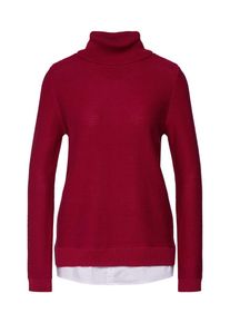 Esprit, Damen Pullover, Kirschrot / Wei&szlig;