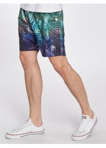 Just Rhyse, Herren Shorts Andaguda im auff&auml;lligen Design, Blau / T&uuml;rkis / Gr&uuml;n / Rosa