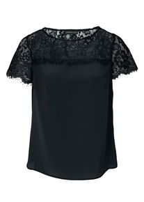Heine, Damen Seidenbluse, Schwarz