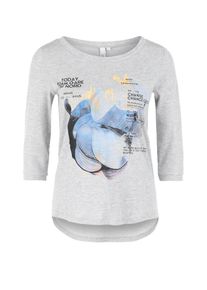 Q/S Designed By, Damen Shirt, Blau / Hellgrau / Orange / Rotviolett / Schwarz