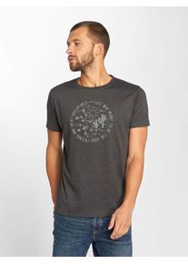 Just Rhyse, Herren T-Shirt Sant Lucia mit rundem Front-Print, Grau