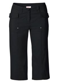 sheego Casual, Damen Komfortable &frac34;-Stretch-Hose, Schwarz