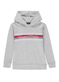 Marc O'Polo Junior Marc O'Polo Junior, M&auml;dchen Kapuzenpullover, Graumeliert / Rot / Wei&szlig;