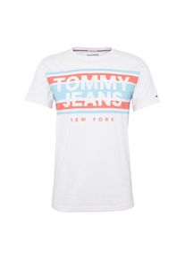 Tommy Jeans, Herren T-Shirt 'TJM CUT OUT STRIPE TEE', Blau / Rot / Wei&szlig;