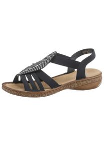 Rieker, Damen Sandale, Schwarz