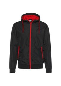 Urban Classics, Herren Jacke 'Contrast Windrunner', Rot / Schwarz