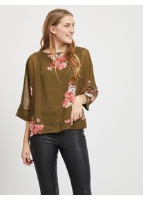 Vila, Damen Bluse, Oliv / Apfel / Helllila / Altrosa / Pastellrot