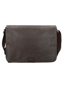 Bree, Herren 'Punch Casual 49' Messenger Leder 38 cm Laptopfach, Braun / Anthrazit