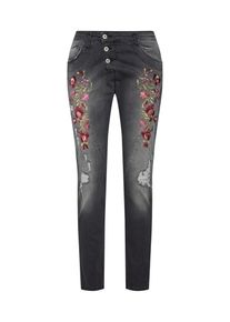 PLEASE, Damen Regular Jeans, Dunkelgrau