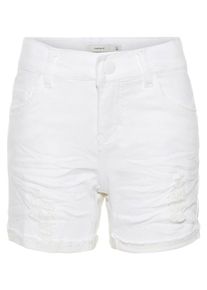 name it, M&auml;dchen Shorts, White Denim