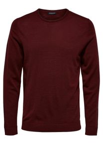 Selected Homme, Herren Pullover 'SHDTOWER MERINO CREW NECK NOOS', Kirschrot