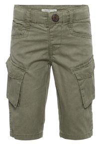 name it, Knielange Cargo Shorts, Oliv
