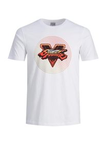 Jack & Jones JACK & JONES, Herren T-Shirt 'Street Fighter', Orange / Rot / Schwarz / Wei&szlig;