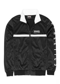 Mister Tee, Herren Jacket 'Athletics Track', Schwarz / Weiß