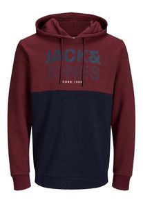 Jack & Jones JACK & JONES, Herren Hoodie, Nachtblau / Blue Denim / Karminrot / Pastellrot / Weiß