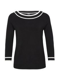 s.Oliver BLACK LABEL, Damen Pullover, Schwarz / Wei&szlig;