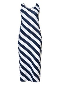 sheego Casual, Damen Maxikleid, Nachtblau / Weiß