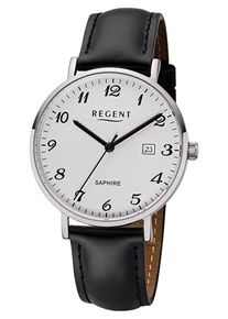 Regent Uhren REGENT, Herren Uhr, Schwarz / Silber