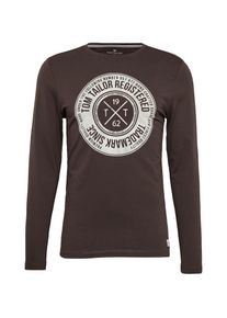 Tom Tailor, Herren Shirt, Mokka / Weiß