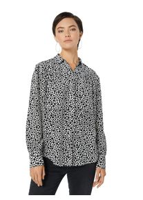 BOSS, Damen Bluse 'Enriqa', Schwarz / Offwhite