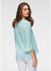 Vivance, Damen Bluse, Pastellblau / Weiß