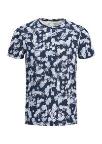 Jack & Jones JACK & JONES, Herren Print T-Shirt, Dunkelblau / Weiß