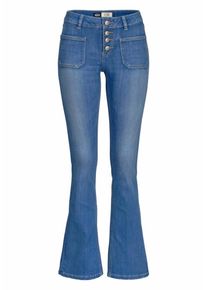 Superdry, Damen Schlagjeans 'ZADIE FLARE', Blue Denim