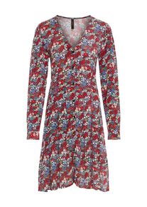 Y.A.S, Damen Kleid, Royalblau / Hellblau / Rot / Weiß