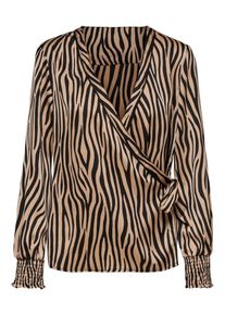 Only, Damen Oberteil, Cognac / Schwarz
