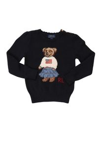 Polo Ralph Lauren, M&auml;dchen Pullover 'ICONIC BEAR', Navy / Mischfarben