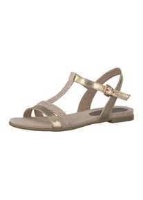 Marco Tozzi, Damen Sandalen, Hellbeige / Gold