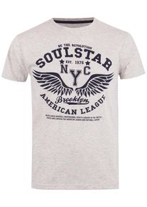 Soulstar, Herren T-Shirt, Weißmeliert