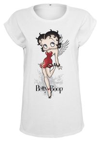 Merchcode, Damen T-Shirt 'Betty Boop Red Dress', Beige / Rot / Schwarz / Weiß