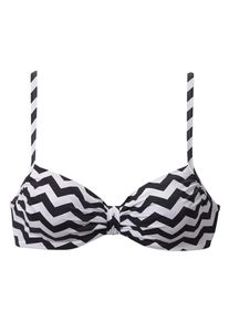 Lascana, Damen B&uuml;gelbikini, Schwarz / Wei&szlig;