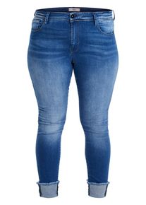 Only Carmakoma, Damen Curvy Car Ankle Fold Raw Regular fit Jeans, Blue Denim