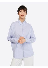Replay, Damen Hemdbluse, Blau / Weiß