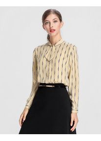 Apart, Damen Bluse, Hellbeige / Schwarz