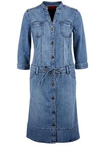 s.Oliver RED LABEL, Damen Jeanskleid mit Taillen-Tunnelzug, Blue Denim