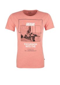 Q/S Designed By, Herren Shirt, Anthrazit / Lachs / Weiß