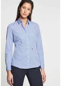 Seidensticker, Damen City-Bluse 'Schwarze Rose', Blau / Weiß