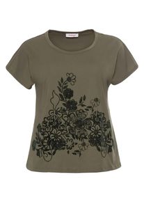 SheeGOTit, Damen T-Shirt, Khaki / Schwarz